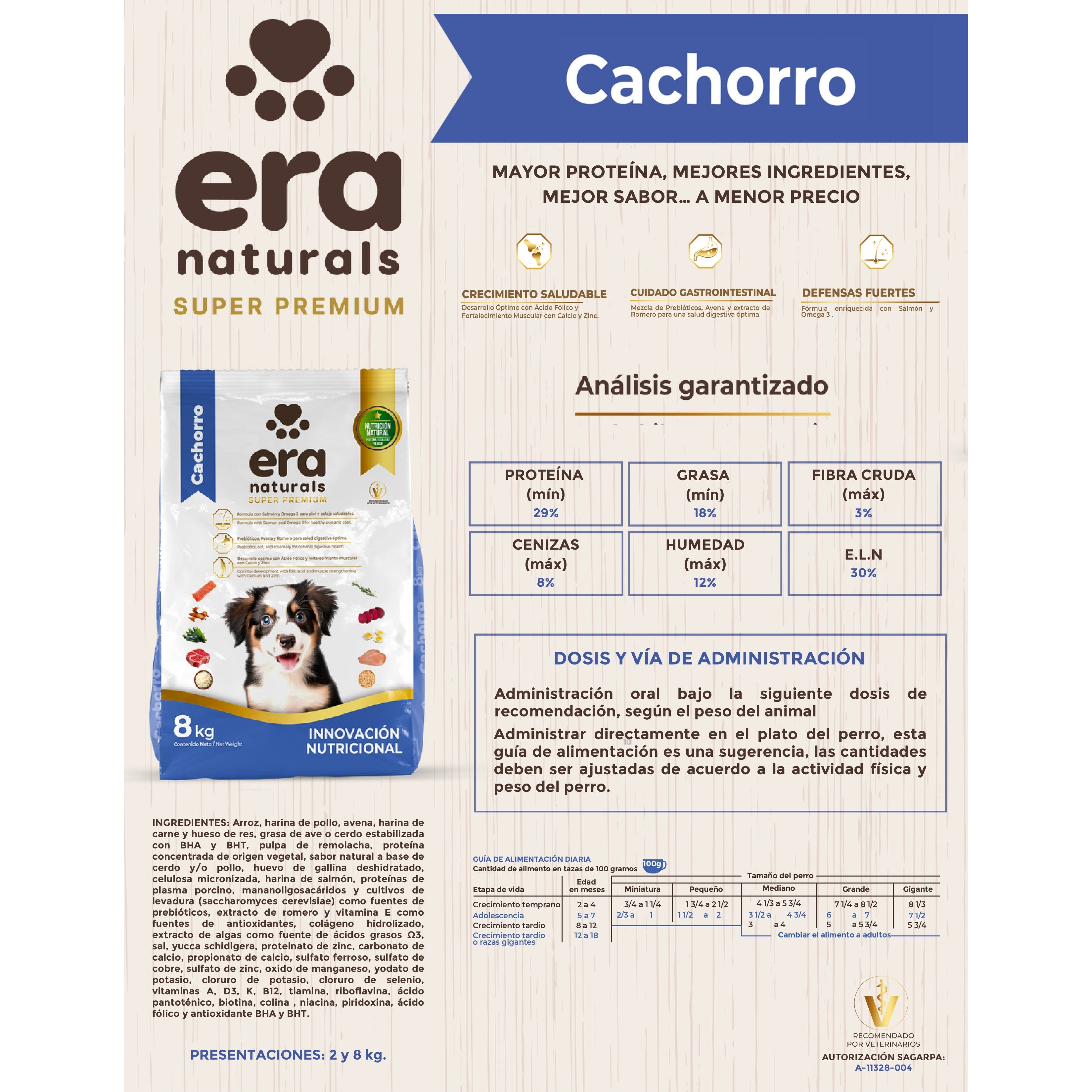 Era Naturals Cachorro Raza Mediana y Grande Alimento Super Premium Era Naturals Cachorro Raza Mediana y Grande Alimento Super Premium